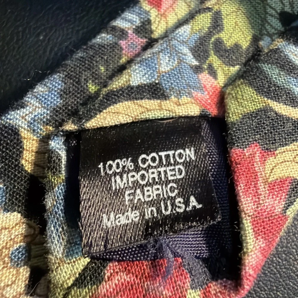Men's Brooks Brothers Black Cream Pink Green Floral Cotton Tie USA!